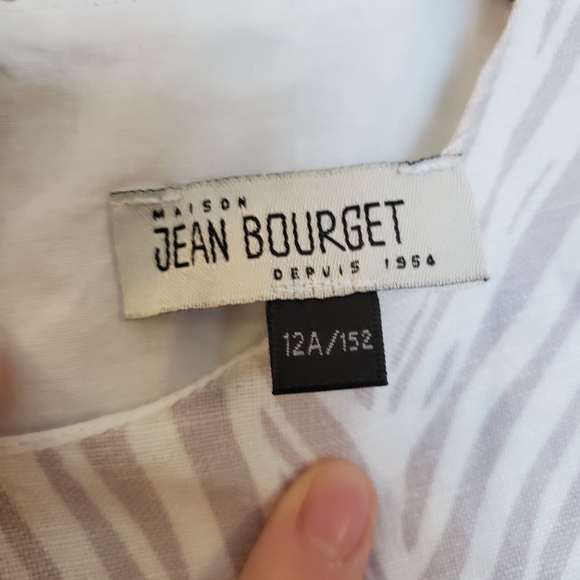 Jean Bourget Girls Fit and Flare Leave Print Dress Size 12 - Picture 5 of 12